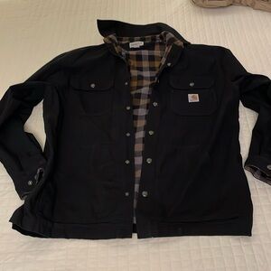 Carhartt Men's  Canvas snap front Jacket | plaid lining | size L